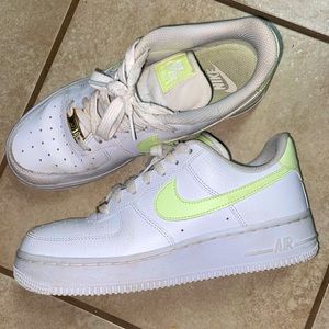 Women’s Nike Air Force 1 Low '07 White Barely Volt Size: US 7.5 EUR 38.5 w/ gold